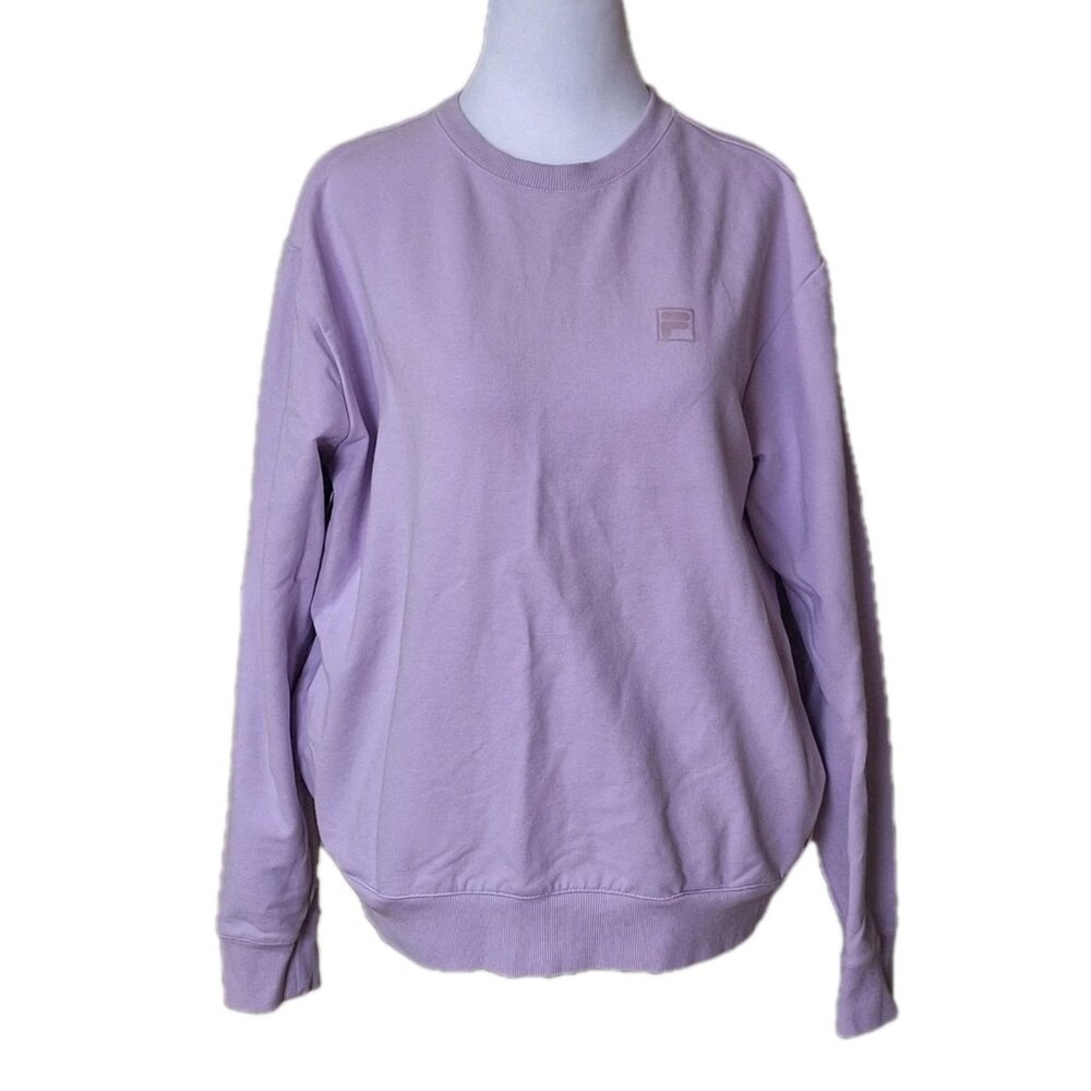 Fila Womens Midweight French Terry Crewneck Long Sleeve Sweatshirt SIZE L LILAC